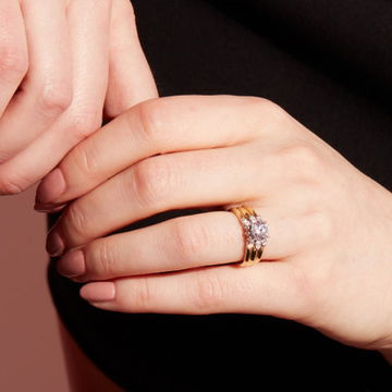 Simon G. Diamond Floral Ring Guard