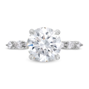 Tacori Sculpted Crescent Pear Shape Diamond Engagement Setting In Platinum