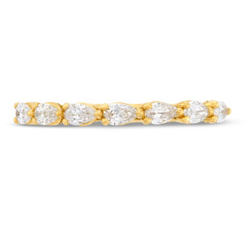 Tacori Sculpted Crescent Pear Diamond Wedding Band In Platinum