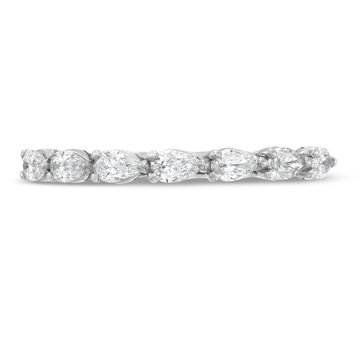 Tacori Sculpted Crescent Pear Diamond Wedding Band In Platinum