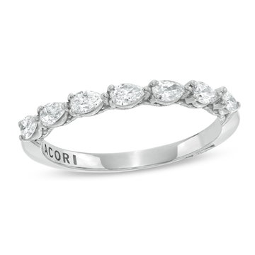 Tacori Sculpted Crescent Pear Diamond Wedding Band In Platinum