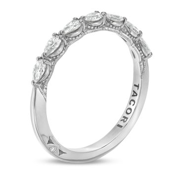 Tacori Sculpted Crescent Pear Diamond Wedding Band In Platinum
