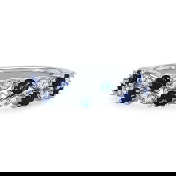 Sapphire and Diamond Vine Ring