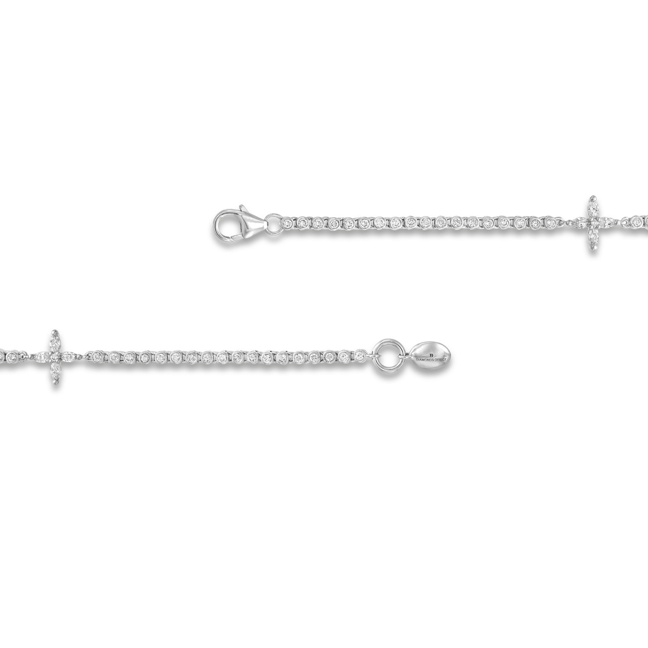 Marquise and Round Diamond Station Bracelet