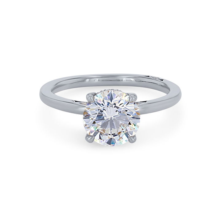 White Gold 18K Simply Tacori Solitaire Hidden Halo Engagement Setting