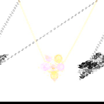 Multicolor Gemstone Cluster Pendant