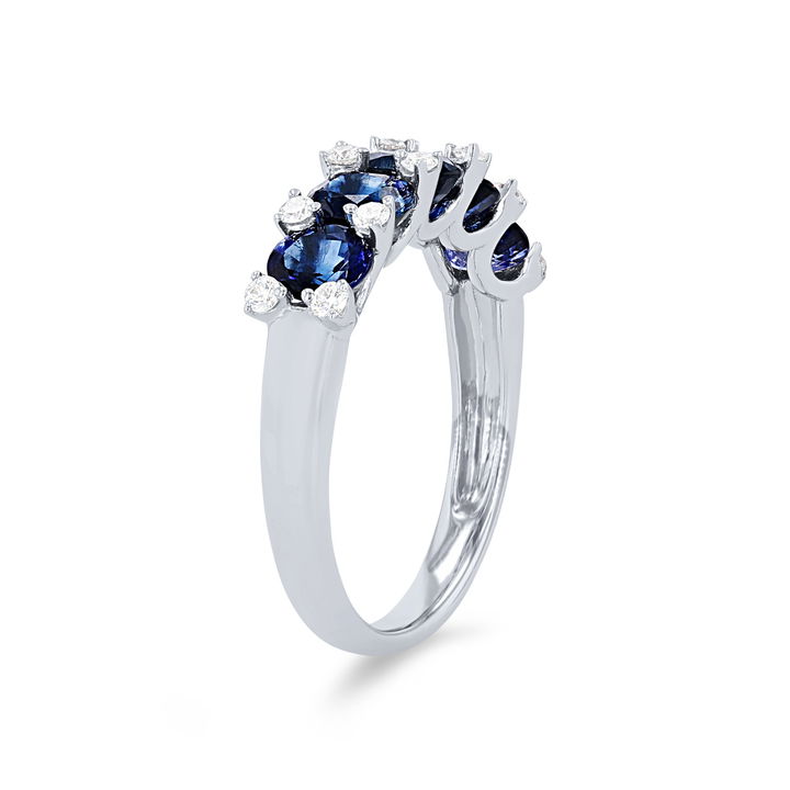 White Gold 14K Uneek Oval Sapphire and Diamond Ring