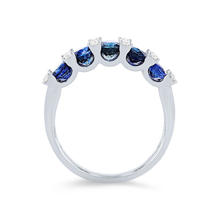 White Gold 14K Uneek Oval Sapphire and Diamond Ring