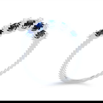 Uneek Oval Sapphire and Diamond Ring