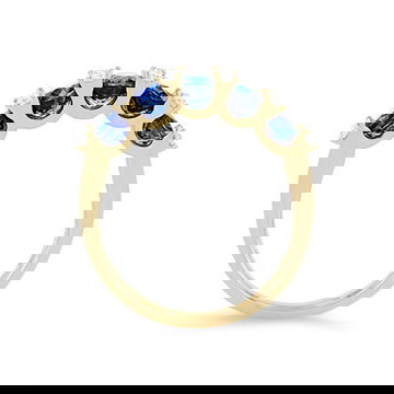 Uneek Oval Sapphire and Diamond Ring