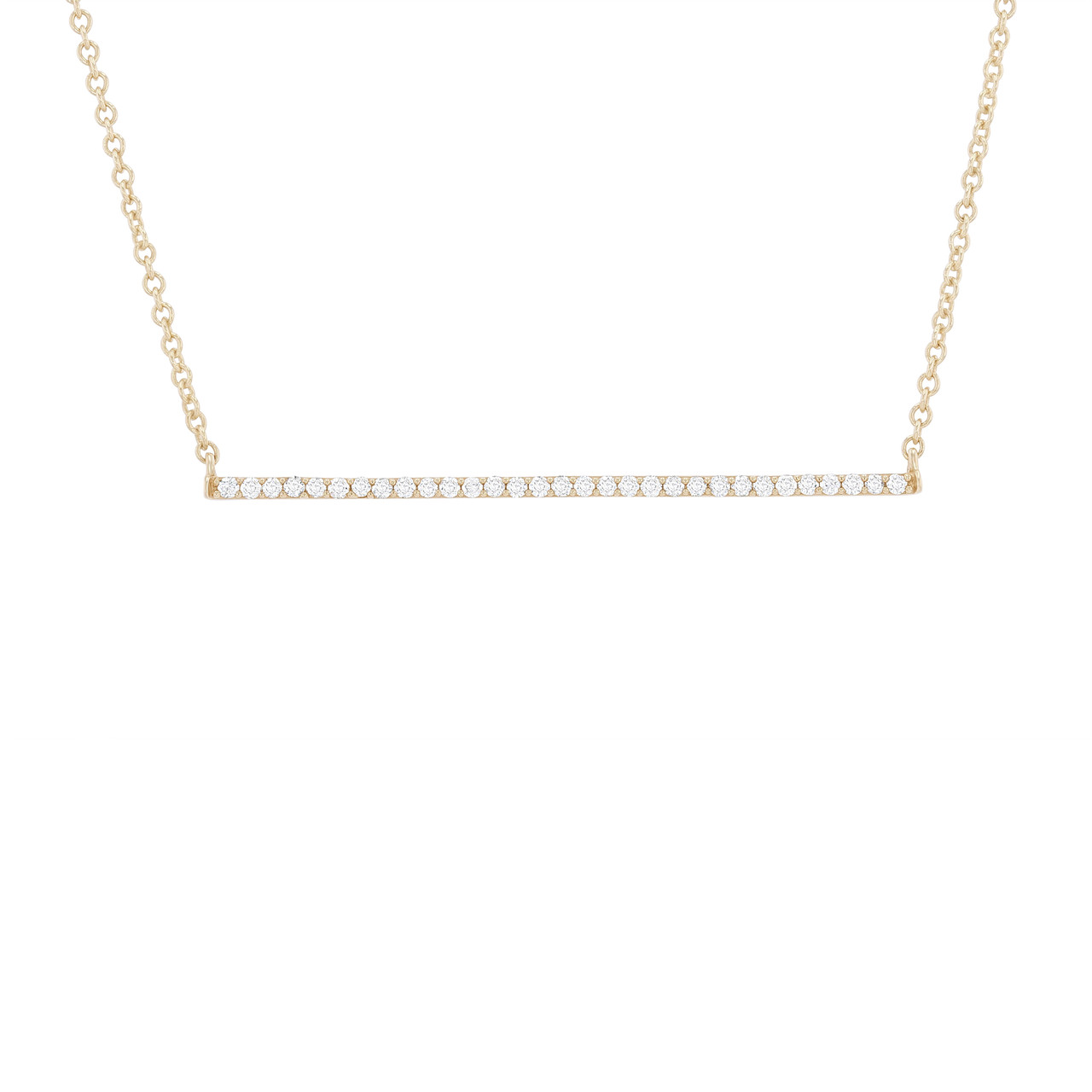 Long Diamond Bar Pendant