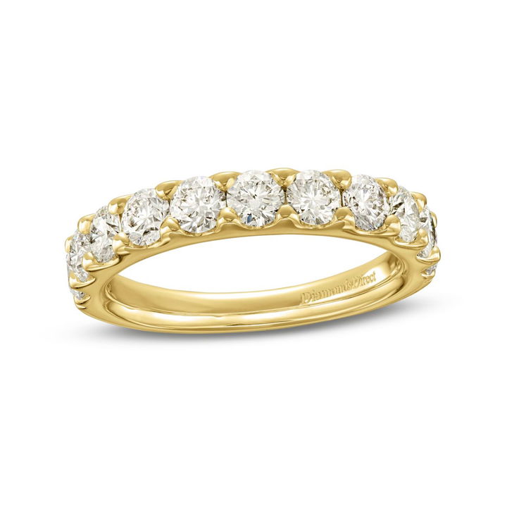 Yellow Gold 14K Essential Diamond Halfway Wedding Band (1.50TW)
