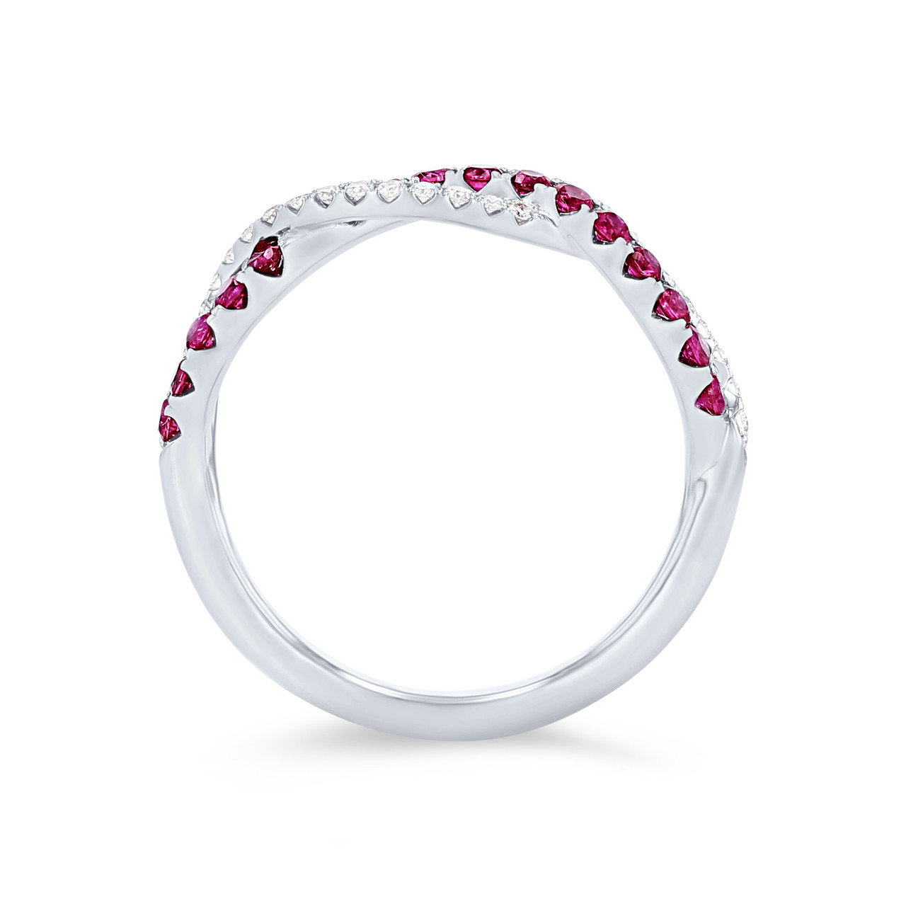 Ruby and Diamond Twist Band 2