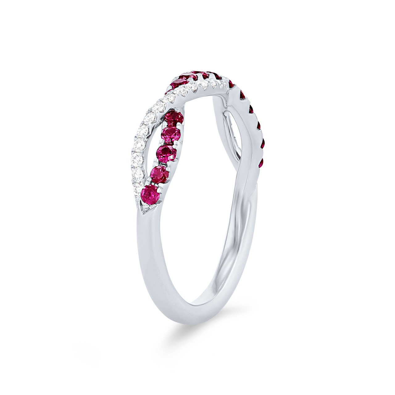 Ruby and Diamond Twist Band