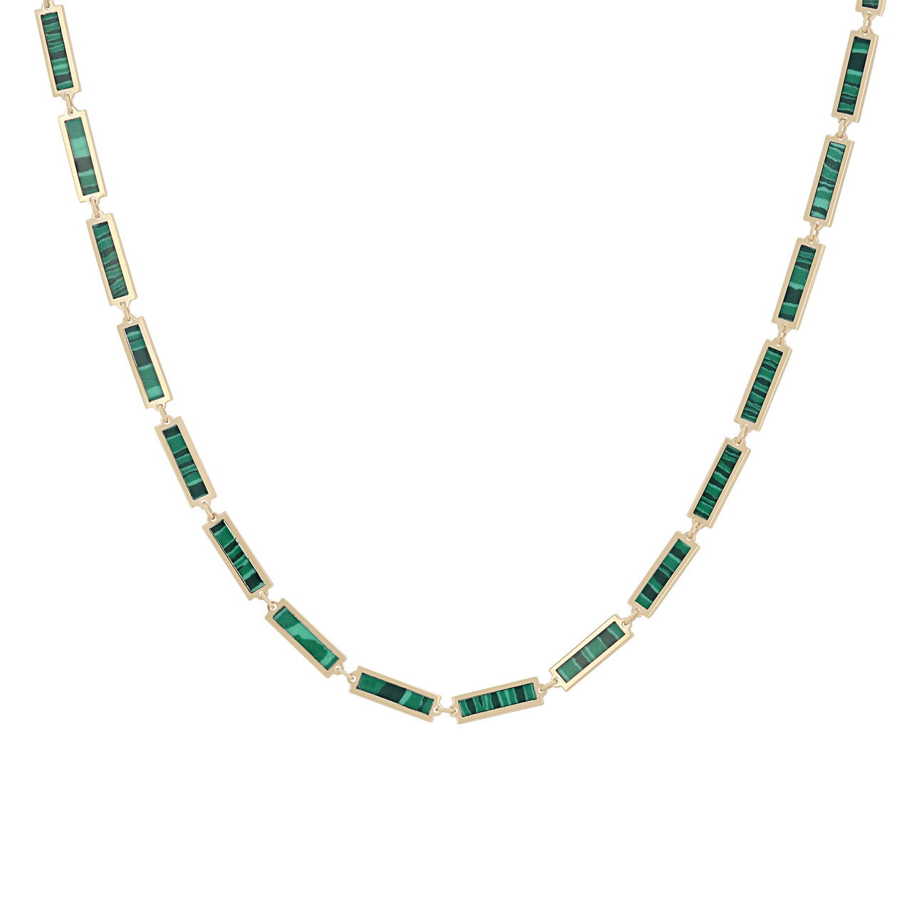 Malachite 24 Inch Link Necklace 0