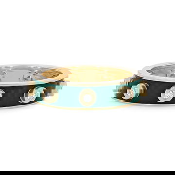 Michael M. Chroma Green Enamel Bezel Ring