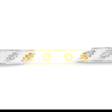 Michael M. Chroma White Enamel Bezel Ring