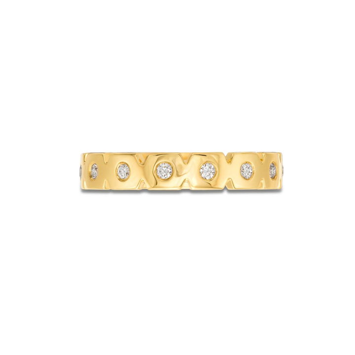 Michael M. Signature Bezel Eternity Band In Yellow Gold 14K