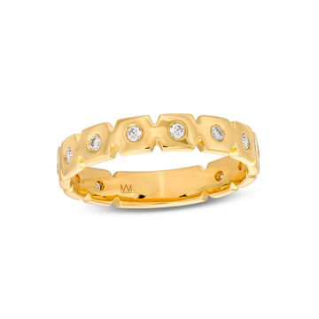 Michael M. Signature Bezel Eternity Band In Yellow Gold 14K