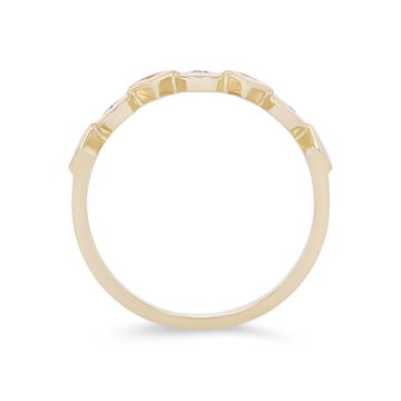 Michael M. Mixed Shape Bezel Ring In Yellow Gold 14K