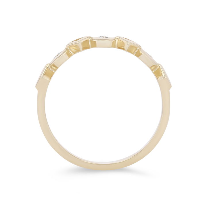 Michael M. Mixed Shape Bezel Ring In Yellow Gold 14K
