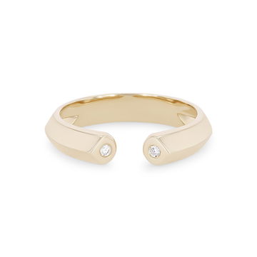 Michael M. Carve Knife Edge Ring In Yellow Gold 14K