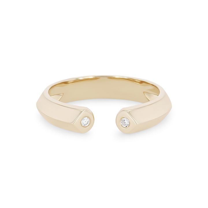 Michael M. Carve Knife Edge Ring In Yellow Gold 14K