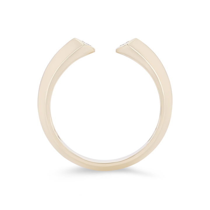 Michael M. Carve Knife Edge Ring In Yellow Gold 14K