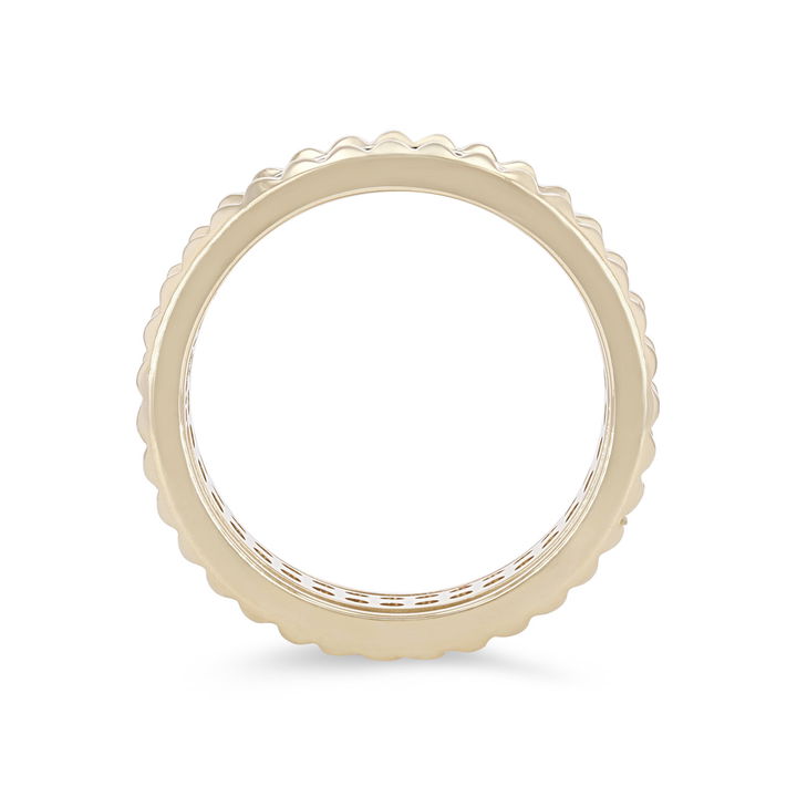 Michael M. Tetra Double Pave Band In Yellow Gold 14K