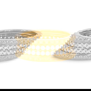 Michael M. Tetra Double Pave Band