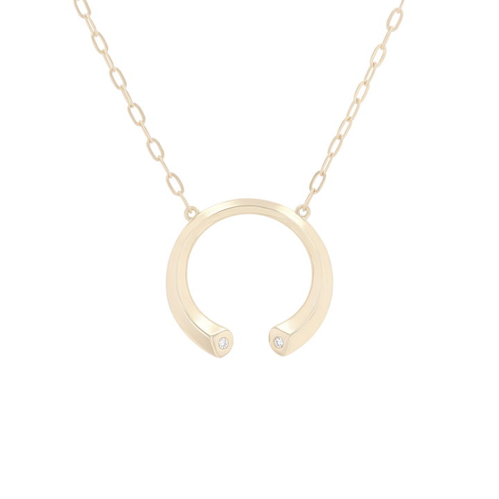 Yellow Gold 14K Michael M. Carve Knife Edge Pendant