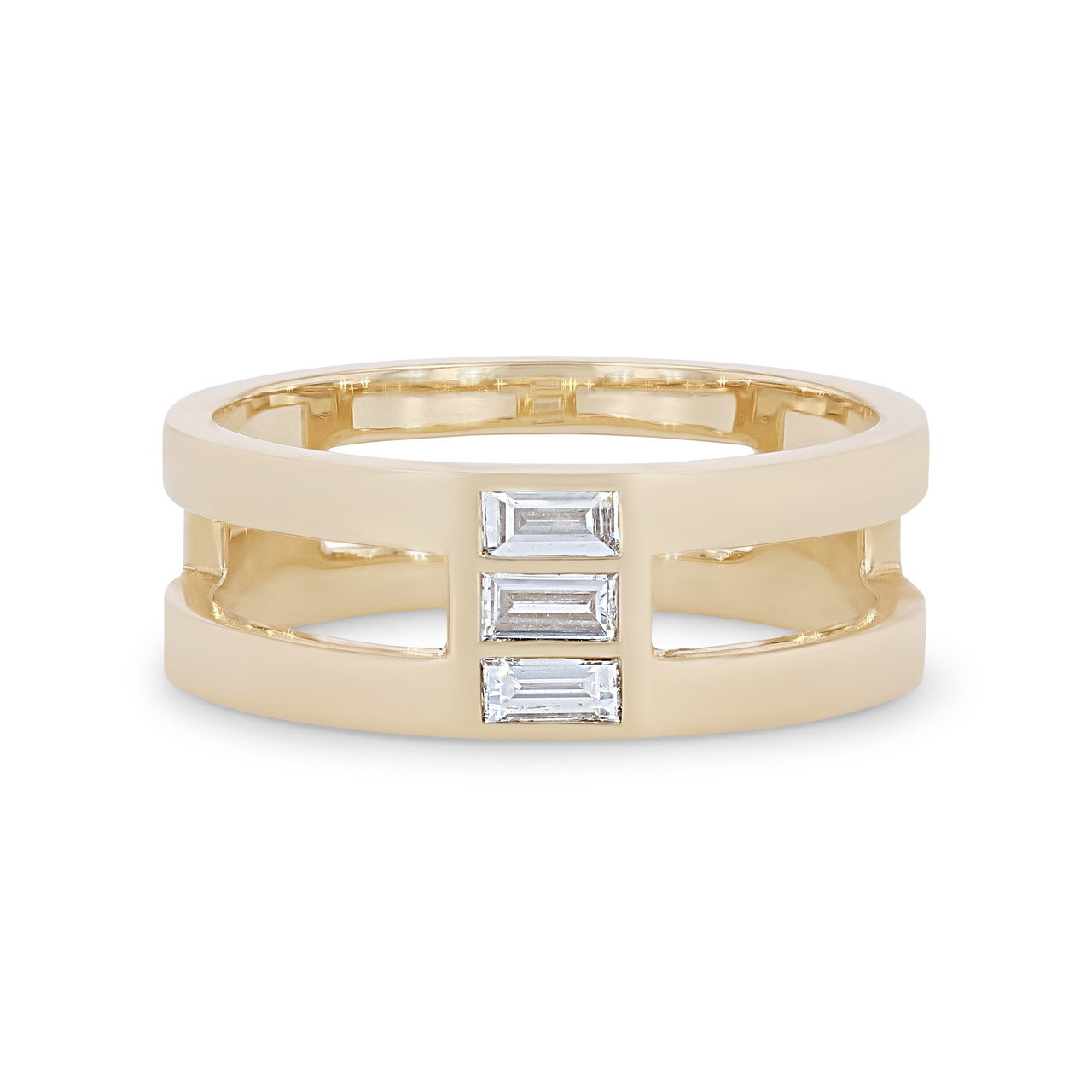Baguette Diamond Open Row Ring 0