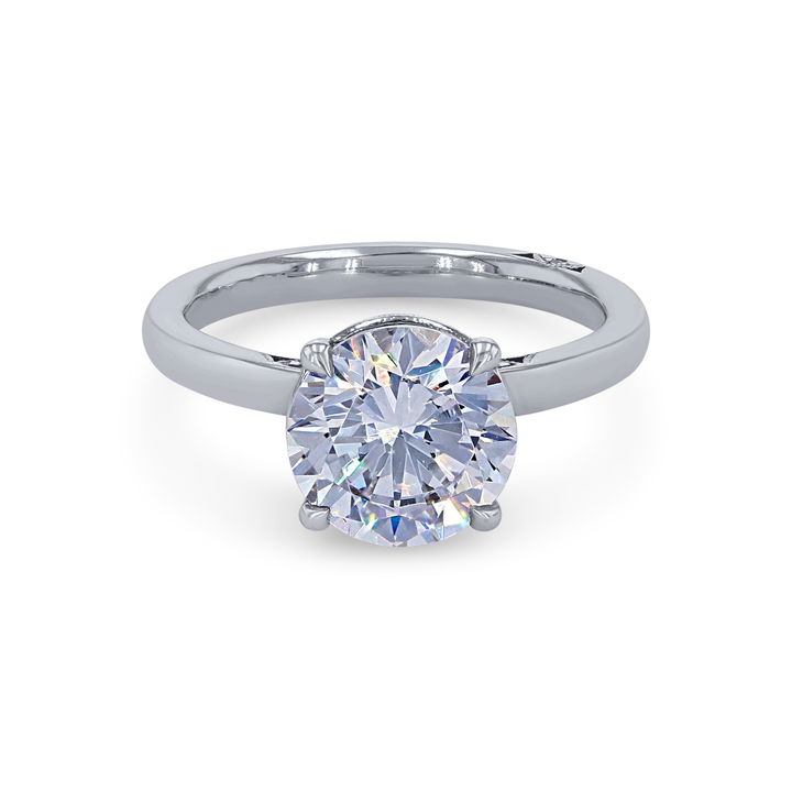 Simply Tacori Solitaire Hidden Diamond Engagement Setting In Platinum