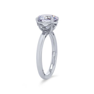 Simply Tacori Solitaire Hidden Diamond Engagement Setting In Platinum