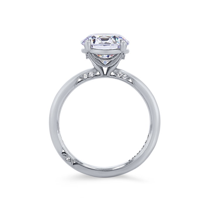 Simply Tacori Solitaire Hidden Diamond Engagement Setting In Platinum