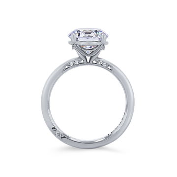 Simply Tacori Solitaire Hidden Diamond Engagement Setting In Platinum