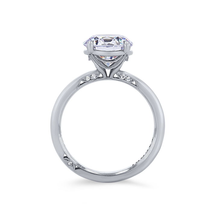 Simply Tacori Solitaire Hidden Diamond Engagement Setting In Platinum