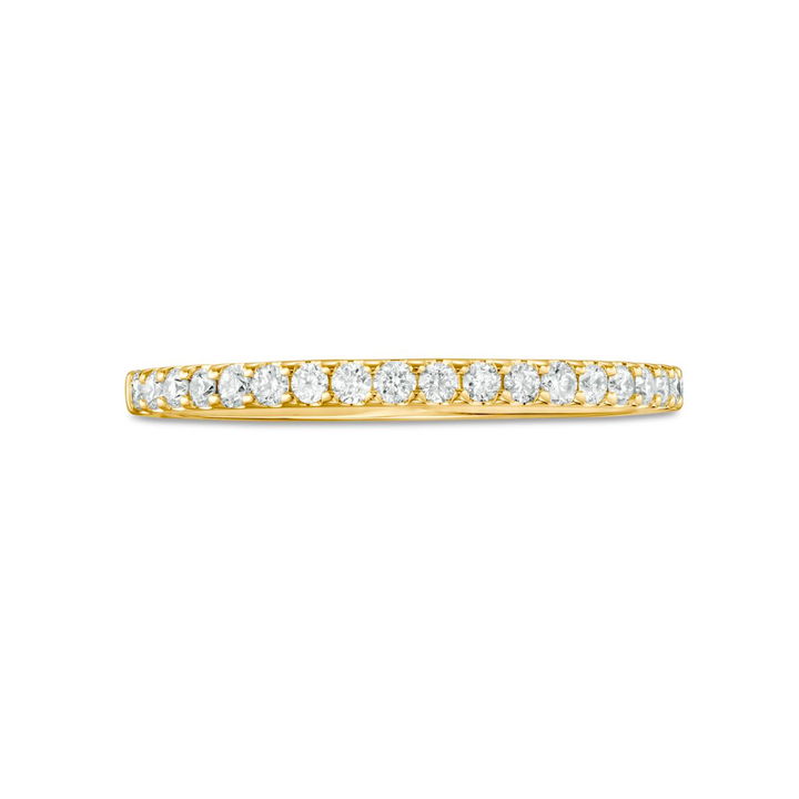 Yellow Gold 14K Essential Diamond Halfway Wedding Band (0.25TW)