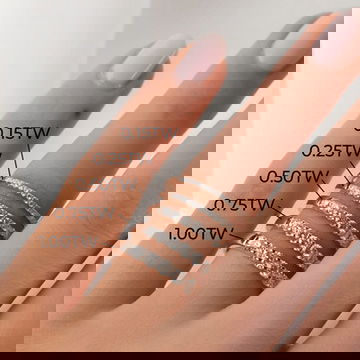 Essential Diamond Halfway Wedding Band (0.25TW)