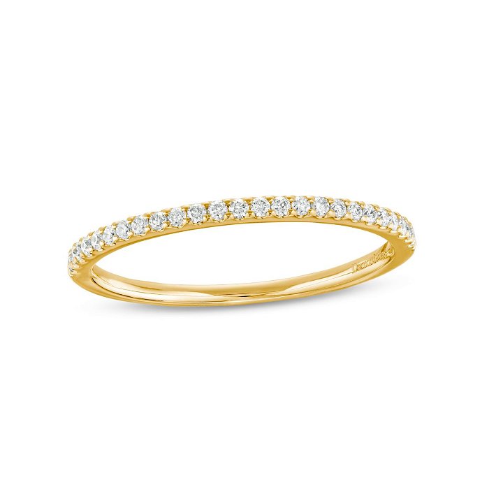 Yellow Gold 14K Essential Diamond Halfway Wedding Band (0.15TW)