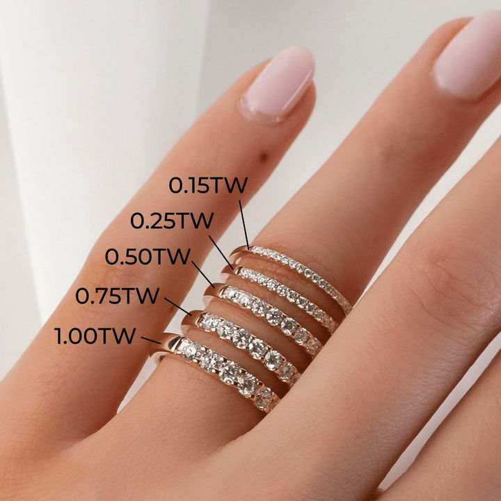 Yellow Gold 14K Essential Diamond Halfway Wedding Band (1.00TW)