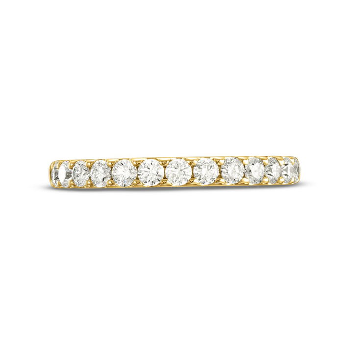 Yellow Gold 14K Essential Diamond Halfway Wedding Band (0.50TW)