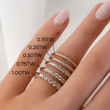 Essential Diamond Halfway Wedding Band (0.50TW) In Yellow Gold 14K