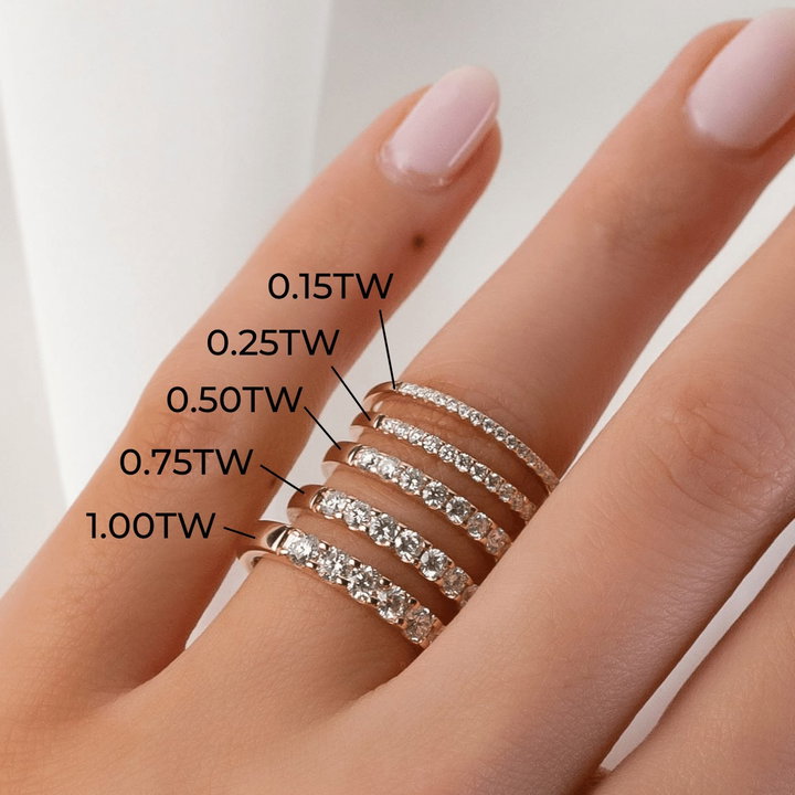 Essential Diamond Halfway Wedding Band (0.50TW) In Yellow Gold 14K