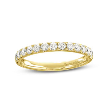 Essential Diamond Halfway Wedding Band (0.50TW) In Yellow Gold 14K