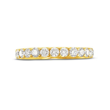 Essential Diamond Halfway Wedding Band (0.75TW) In Yellow Gold 14K