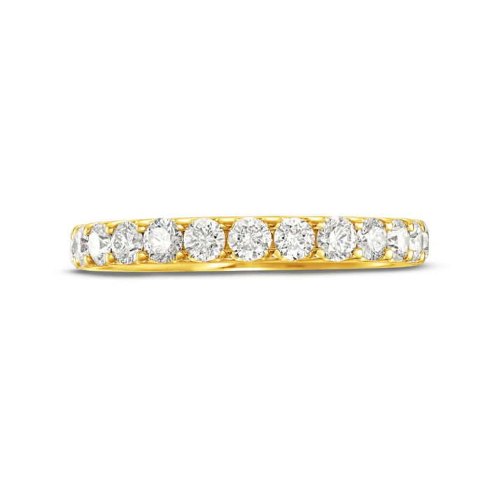 Yellow Gold 14K Essential Diamond Halfway Wedding Band (0.75TW)