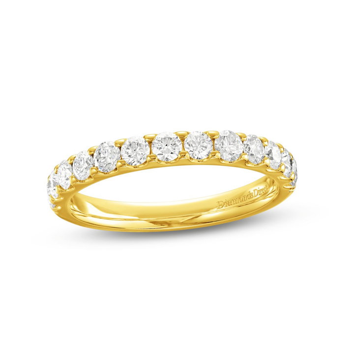 Essential Diamond Halfway Wedding Band (0.75TW) In Yellow Gold 14K