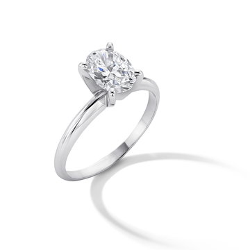 Complimentary 14 Karat Solitaire Setting In White Gold 14K