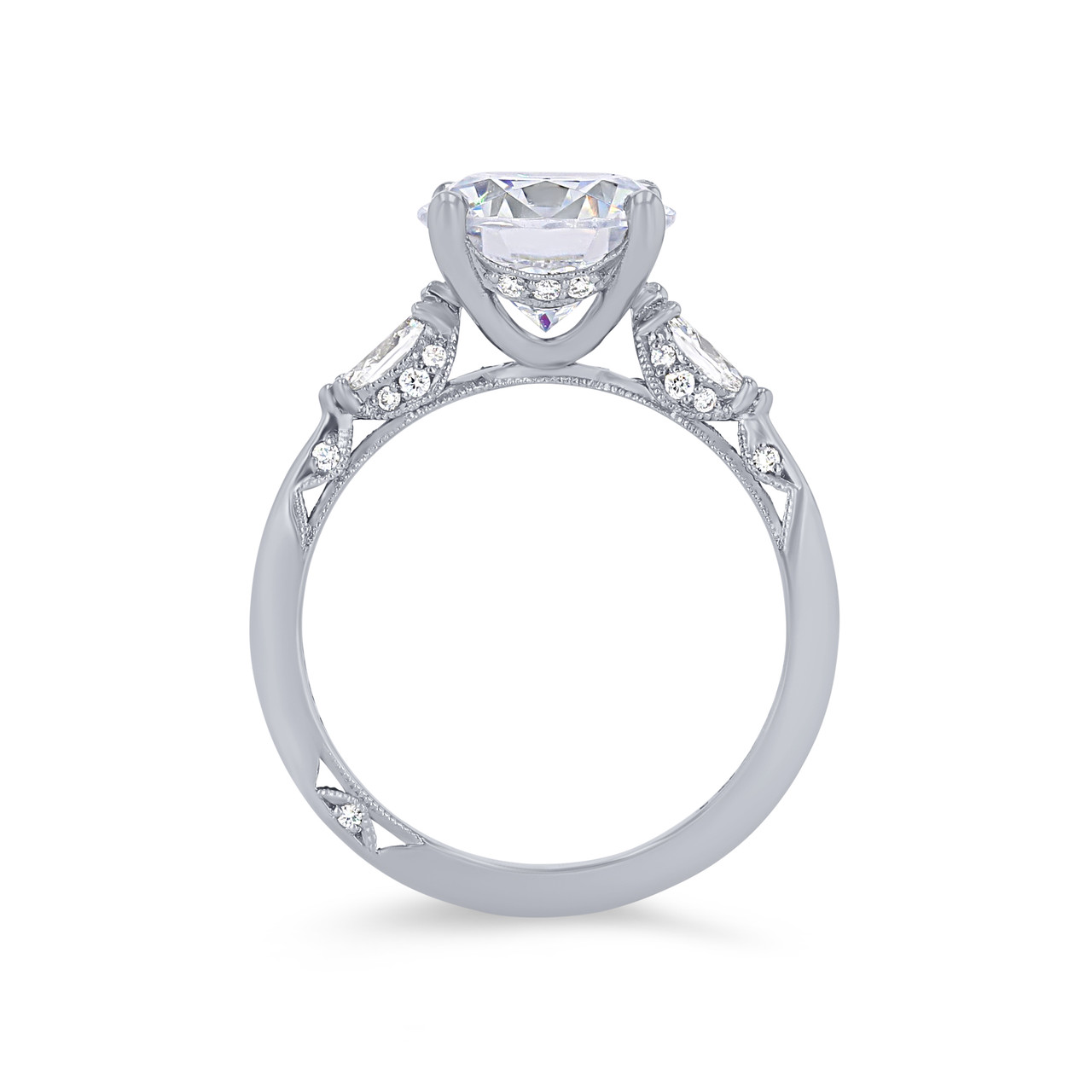 Simply Tacori Three Stone Marquise Diamond Engagement Setting 1